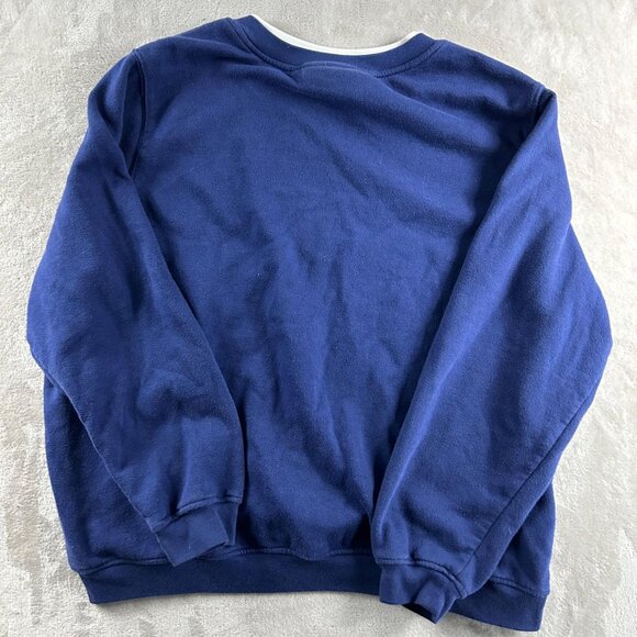 Rebecca Malone Sweater Blue XL Long Sleeve Autum Leaf Sweatshirt Crewneck - Picture 4 of 6